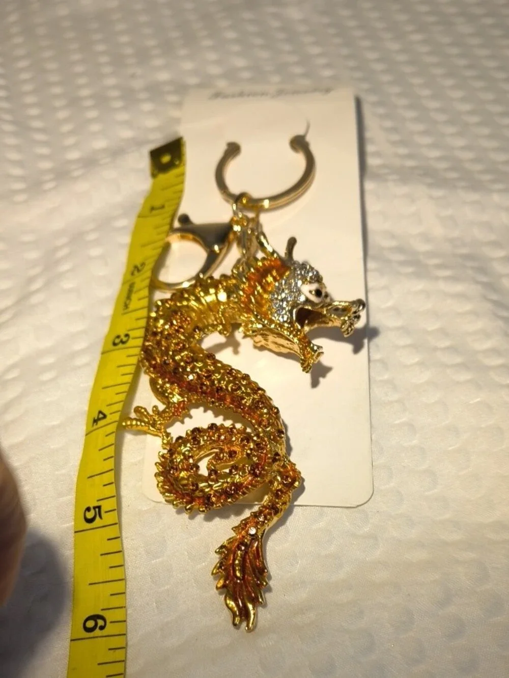 Gold Dragon Keychain Charm - Fashion Jewelry 6